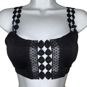 Boho eye lace appliqué bralette